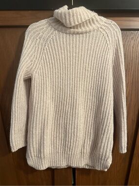 Madewell Chunky Turtleneck Wool Alpaca Sweater M Beige Oatmeal Cozy Knit 🧶